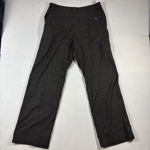 PrAna Mens Breathe Straight Fit Pants Size 34x30 Side Pocket Plaid Brown - Picture 11 of 12